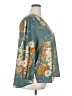 Monday Fun 100% Polyester Floral Teal 3/4 Sleeve Blouse Size 2X - photo 4