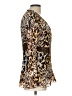 Lindi 100% Polyester Animal Print Brown 3/4 Sleeve Blouse Size L - photo 4