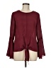1.State 100% Polyester Burgundy Long Sleeve Blouse Size M - photo 1