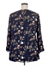 Monday Fun 100% Rayon Floral Blue 3/4 Sleeve Blouse Size 2X - photo 2
