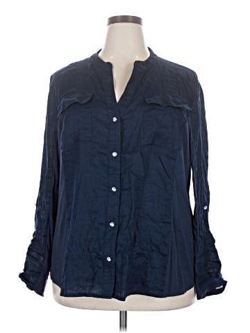 INC International Concepts 3/4 Sleeve Button-Down Shirt (view 1)