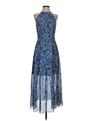 Madewell Smocked Halter Midi Dress in Floral (view 1)