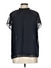 Ann Taylor 100% Polyester Black Short Sleeve Blouse Size L - photo 1