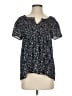 Dina Be 100% Polyester Black Short Sleeve Blouse Size S - photo 1