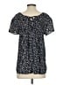 Dina Be 100% Polyester Black Short Sleeve Blouse Size S - photo 2