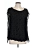 M.S.S.P. 100% Polyester Black 3/4 Sleeve Blouse Size L - photo 1