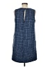 Lands' End 100% Polyester Tweed Blue Casual Dress Size M (petite) - photo 2