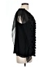 M.S.S.P. 100% Polyester Black 3/4 Sleeve Blouse Size L - photo 4