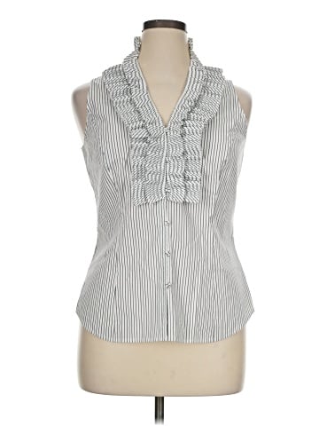White House Black Market Sleeveless Button-Down Shirt (view 1)