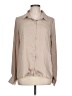 Crescent Solid Tan Long Sleeve Blouse Size L - photo 1