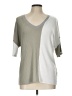 BKE Gray Short Sleeve Top Size L - photo 1