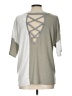 BKE Gray Short Sleeve Top Size L - photo 2