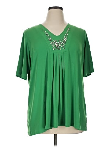 Susan Graver Short Sleeve Blouse (view 1)