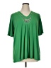 Susan Graver Green Short Sleeve Blouse Size 1X - photo 1