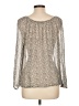 Lucky Brand Silver Long Sleeve Blouse Size L - photo 2