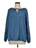 NYDJ 100% Lyocell Blue Long Sleeve Blouse Size L - photo 1
