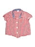 Baby Gap Checkered-gingham Red Short Sleeve Button-Down Shirt Size 6-12 mo - photo 1