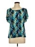 AB Studio Teal Short Sleeve Blouse Size L - photo 1
