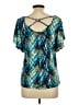 AB Studio Teal Short Sleeve Blouse Size L - photo 2
