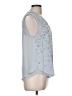 Rebecca Taylor Silver Sleeveless Blouse Size 8 - photo 4