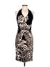 Kay Unger Animal Print Black Cocktail Dress Size 8 - photo 1