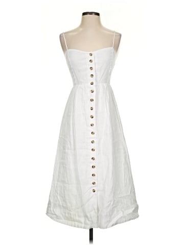 Madewell Linen-Cotton Cami Button-Front Midi Dress (view 1)