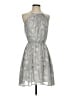 Blue Rain 100% Polyester Paisley Gray Cocktail Dress Size S - photo 1