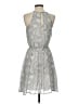 Blue Rain 100% Polyester Paisley Gray Cocktail Dress Size S - photo 2