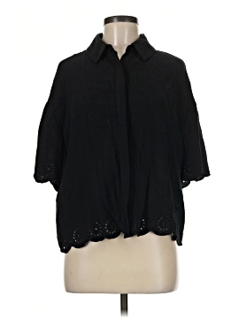 Design History 3/4 Sleeve Button Down Shirt
