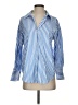 Zara Stripes Blue Long Sleeve Button-Down Shirt Size XS - photo 1