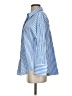 Zara Stripes Blue Long Sleeve Button-Down Shirt Size XS - photo 5