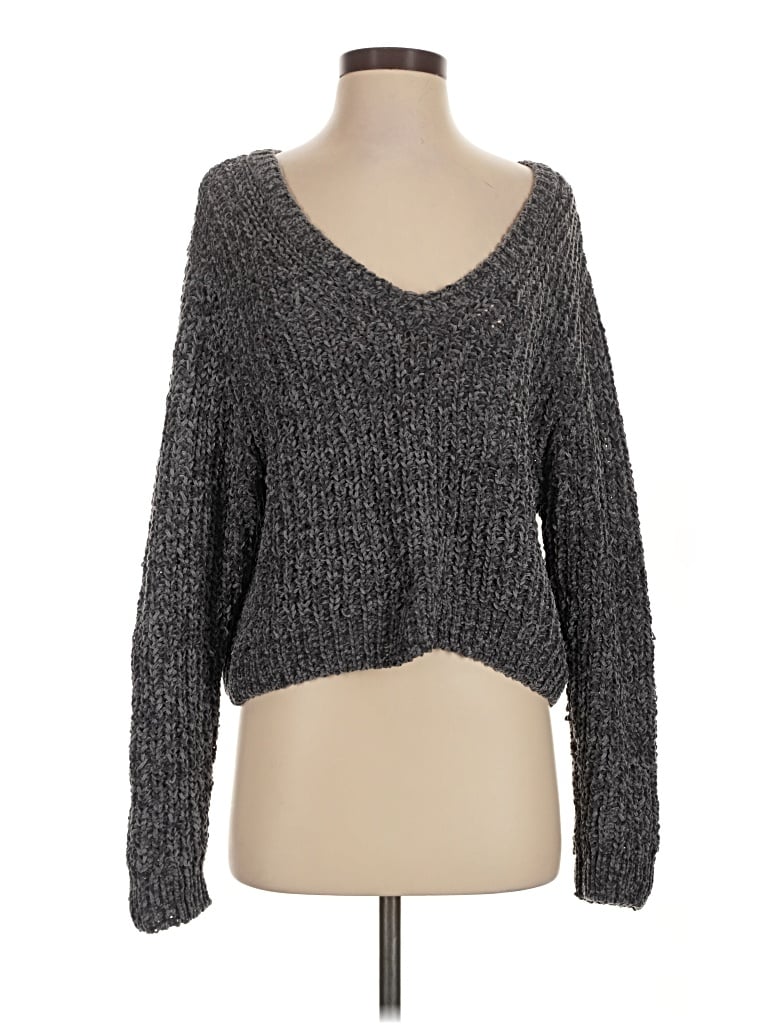 Pre-owned Roxy Pullover Sweater In Gray