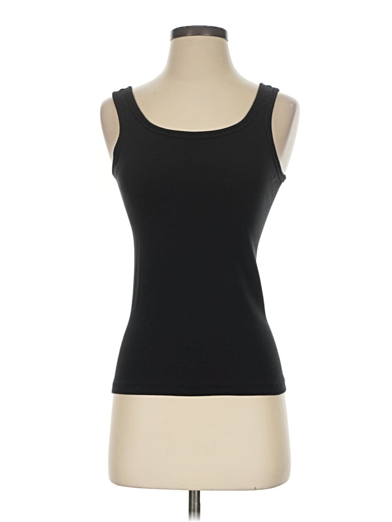 Pre-owned Quince Tank Top Black Strapless Neckline Tops