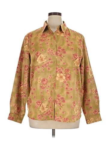 Lemon Grass Long Sleeve Button-Down Shirt (view 1)