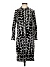 Donna Morgan Chevron-herringbone Black Casual Dress Size 6 - photo 1