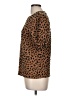 THML Animal Print Brown Short Sleeve Blouse Size M - photo 5