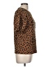 THML Animal Print Brown Short Sleeve Blouse Size M - photo 4