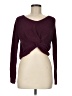 No Comment 100% Polyester Burgundy Cardigan Size M - photo 1
