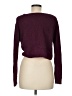 No Comment 100% Polyester Burgundy Cardigan Size M - photo 2
