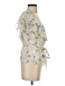 Ted Baker London 100% Polyester Yellow Short Sleeve Blouse Size 4 (1) - photo 4