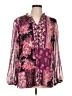 Susan Graver Purple Long Sleeve Blouse Size L - photo 1