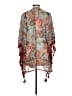 Soft Surroundings 100% Polyester Teal Gray Kimono Size L - photo 2