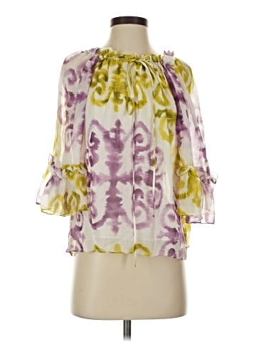 an original MILLY of New York 3/4 Sleeve Silk Top (view 1)