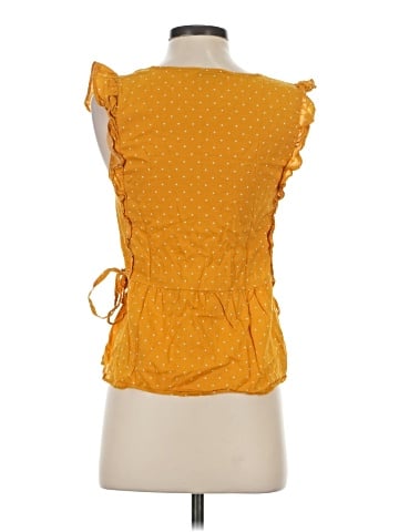 Madewell Side-Tie Ruffle Peplum Top in Polka Dot (view 2)