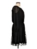 ECI 100% Polyester Solid Black Casual Dress Size L - photo 4