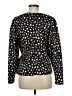 Ann Taylor 100% Polyester Print Black Long Sleeve Blouse Size M - photo 2