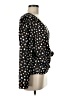 Ann Taylor 100% Polyester Print Black Long Sleeve Blouse Size M - photo 4