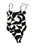 H&M Graphic Gray One Piece Swimsuit Size M - photo 2