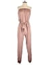 The Vanity Room 100% Polyester Solid Pink Jumpsuit Size S - photo 1