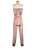 The Vanity Room 100% Polyester Solid Pink Jumpsuit Size S - photo 2